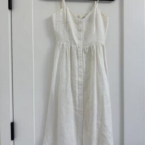 Reformation White Linen Dress
